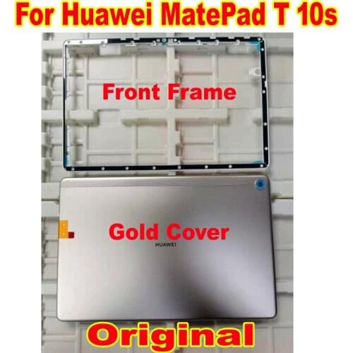 Battery Back Cover For Huawei MatePad T 10s T10S AGS3-L09 Housing Door Rear Case Lid With Power Buttons Middle Front LCD Frame