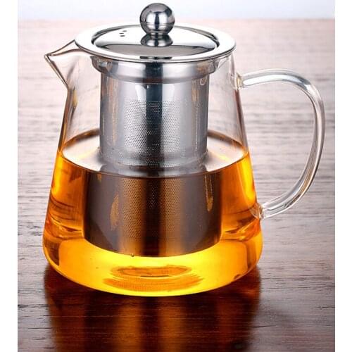 Thickened glass teapot heat-resistant flower teapot pot with stainless steel filter teapot tea set teapots are teapot filter