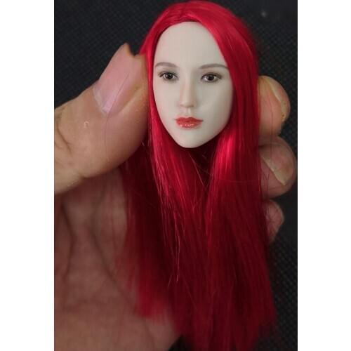 1/6 Asian beautiful girl head carving pale skin hair transplant head carving for 12 inch action figure accessories