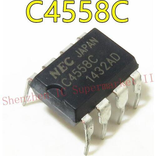 1pcs/lot UPC4558C C4558C C4558 KIA4558P DIP-8 In Stock HIGH PERFORMANCE DUAL OPERATIONAL AMPLIFIER
