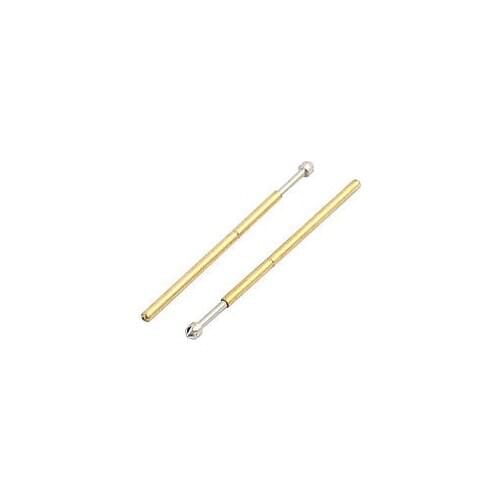 10pcs P50-LM2 0.68mm Dia 16.5mm Length Metal Spring Pressure Test Probe Needle