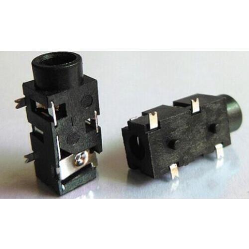 10PCS 3.5mm Female Audio Connector 4 Pin SMT SMD Headphone Jack Socket PJ-327C