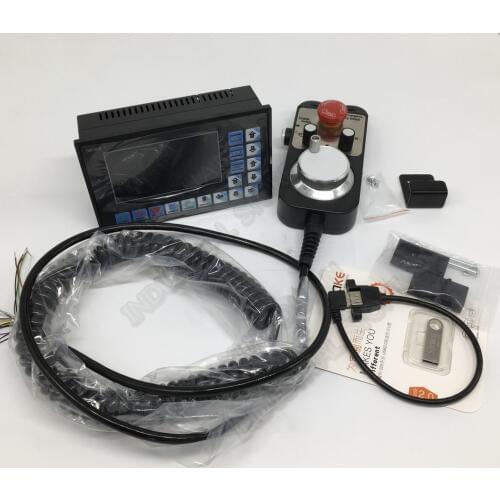 3Axis CNC Motion Controller G Code Mach3 USB Interface Offline System + MPG Hand Wheel for Stepper Servo Motor Milling Router
