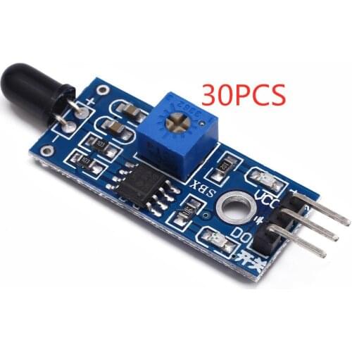 30pcs/lot Flame Sensor Module Ignition Source Fire Detection Module Detects Infrared Receiver Module for arduino DIY KIT