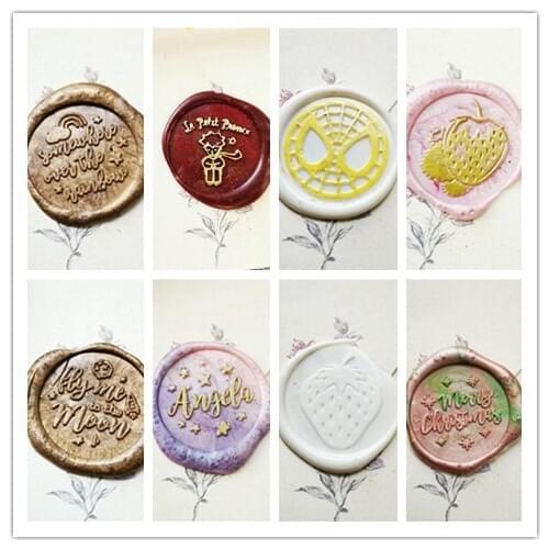 4 little Prince Strawberry Christmas moon rainbow forest backpack bee coffee Retro brass Stamp Sealing Wax Stamps Wax Seal Stamp