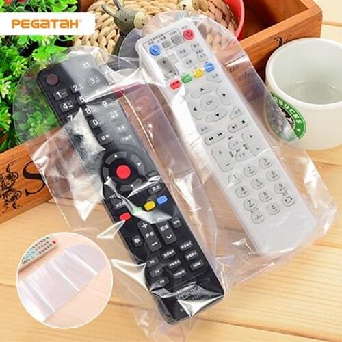 5PC Heat Shrink Film Clear Video TV Air Conditioner Remote Controller Protector Cover Home Dust Waterproof Protective