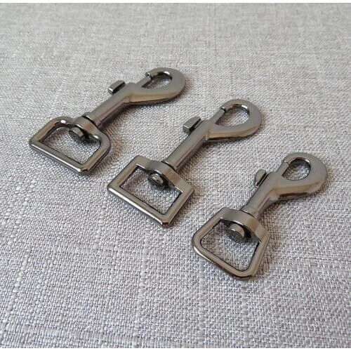 50 pcs gun black15mm 20mm 25mm metal buckle carabiner DIY bag dog leash belt straps buckle clip buckle sewing accessory hardware