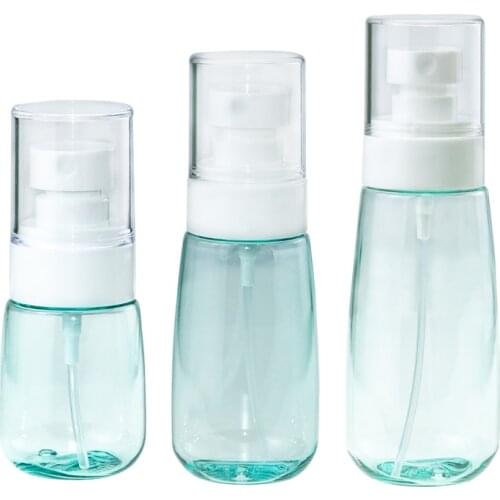 6PC Blue Empty Spray Bottles 30ml/60ml/100ml Plastic Mini Refillable Container Empty Cosmetic Containers Liquid Spray Bottles