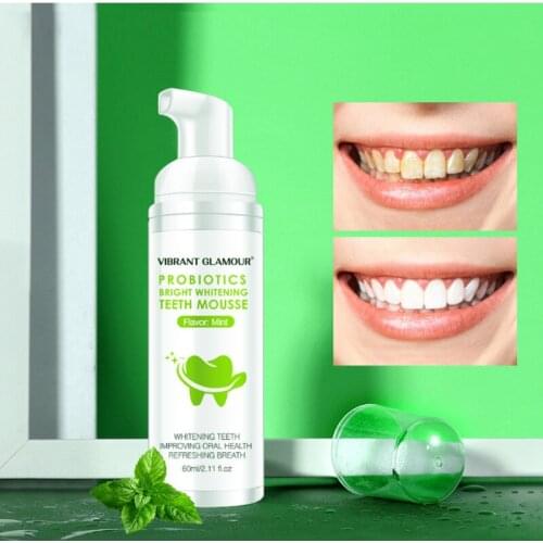 60g Tooth Foam Cleansing Mousse Tooth Washing Foam Toothpaste Dental Care tooth whitening cleaning mousse remove plaque