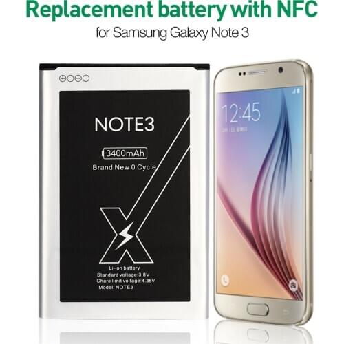 DEJIMAX Batterie For Samsung NOTE 3 Replacement Bateria Fresh Battery Galaxy NOTE 4 N900A/N9000/N9002 EB-BN910BBK