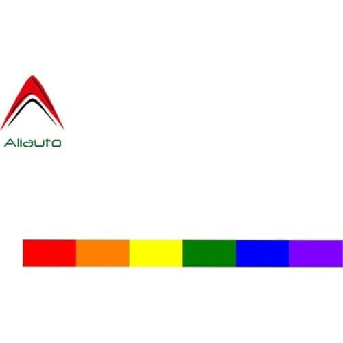 Aliauto Creative Funny Gay Pride Rainbow Windows Car Stickers PVC Decal for Honda Nissan Volkswagen Chevrolet,17CM*1.4CM