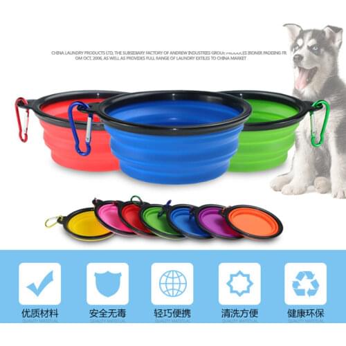 Dog Feeders Bowl Outdoor Travel Portable TPE Collapsible Pet Cat Puppy Feeding Food Container Food Dish Container
