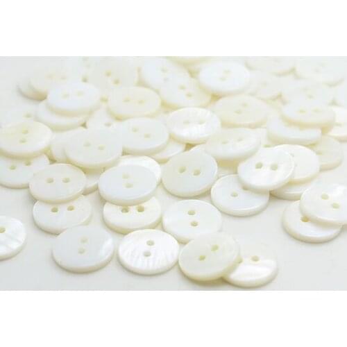 Free shipping 50pcs/lot Quality natural double flat pearl shell button shirt buttons shirt cuff collar diy button 9mm-25mm