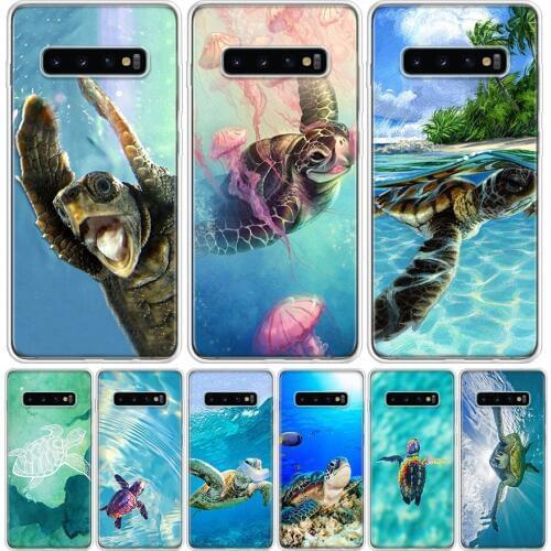 Sea Turtle Aqua Phone Case For Samsung Galaxy A50 A70 A30S A51 A71 A10 A20E A40 A90 A20S M30S A6 A7 A8 A9 Plus Coque