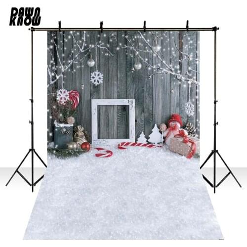 DAWNKNOW Christmas Snowflake Photography Background Backdrop Wood Wall Celebrate Baby Children Photocall Photo Shoot GY200