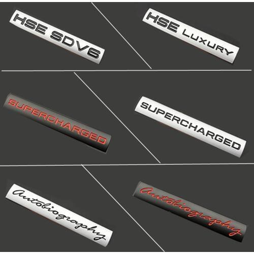 For Land Rover Discovery 2 Freelander Defender Aurora Car Styling Zinc Alloy Stickers for HSE Emblem Decals Auto Body Decoration