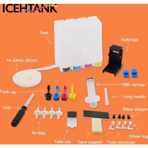 ICEHTANK Continuous System Ciss Ink Tank For Canon Pixma iP1180 iP1200 iP1300 iP1600 iP1700 iP1880 iP2200 Printer Cartridges