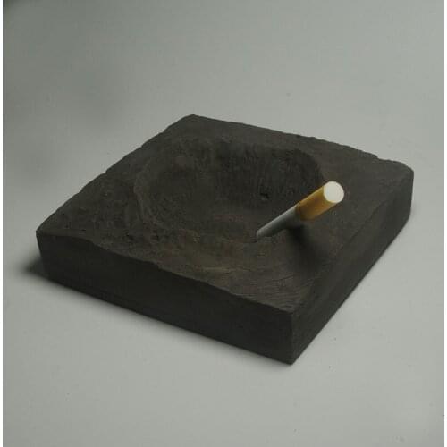 Nordic Style Meteorite crater Ashtray Home Cement Craft Ornaments Household Office Personality Creative Box Fathers Day Gift