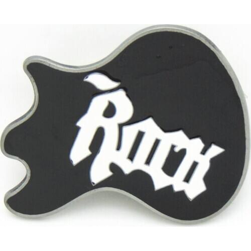 Western cowboy belt buckle guitar zinc alloy white dripping oil personalized music belt buckle unisex belt buckle