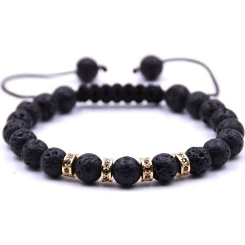 Trendy Fashion Buddha Bead Bracelet Male On Lava Stone Bracelet Lucky Chakra Friendship Couple Bracelet Female Jewelry Gift