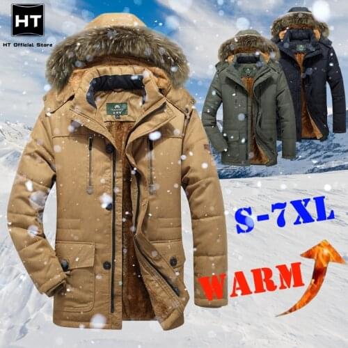 Winter Jacket Men Casual Warm Fur Collar Hooded Coats Mens Fashion Outwear Windbreaker Thicken Parkas Jacket Casaco Masculino