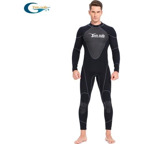 Yonsub 1.5mm Neoprene Wetsuit men Long-sleeved Scuba Spearfishing Diving suit Male Snorkeling surfing winter thermal Swimsuit