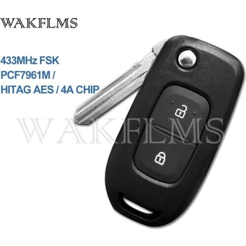 Newest Car Key For Renault Dacia Logan 2 Logan II 2018 2019 2020 433MHz PCF7961M 4A Chip Flip Remote Key Fob