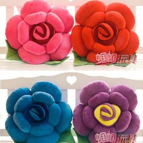 New Hot High Quality Three-Dimensional Roses Plush Hold Pillow Sitting Room Sofa Cushion Pillows Decorations Doll Holiday Gifts