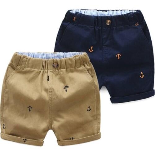 New Boys Shorts For Summer Kids Cute Anchor Shorts Children Clothes Baby Boy Leisure Summer Beach Shorts Boy Girl Toddler Pants