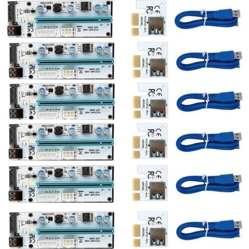 VER 008S USB 3.0 PCI-E Express 1x to 16x Extender Riser Card Adapter SATA Power Cable High Speed 1000MB/S Power Cable For Mining