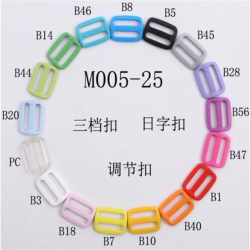 25mm width for Webbing plastic Adjustable Tri-Glide Buckles 8 Shape strap release buckle Slider CX60