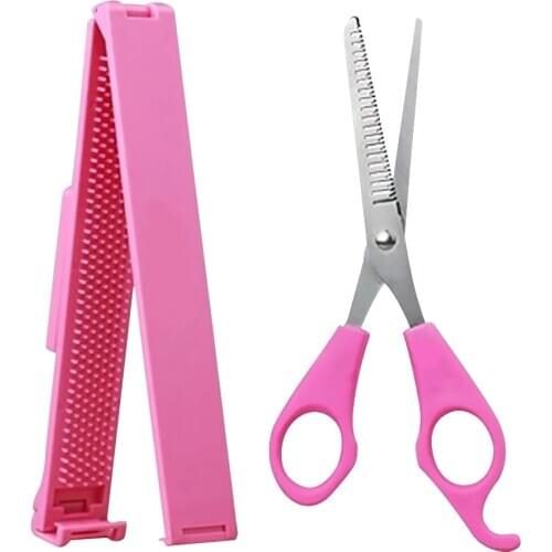 Professional Bang Hair Trim Cutting Clip Comb Hairstyle Typing Tool Scissors