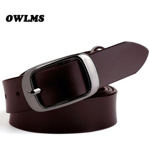 New Belts For Women Cinto Jean Luxury Cinta Ceinture Femme Cinturones Mujer Genuine leather Belt Cintos cowhide black pin buckle