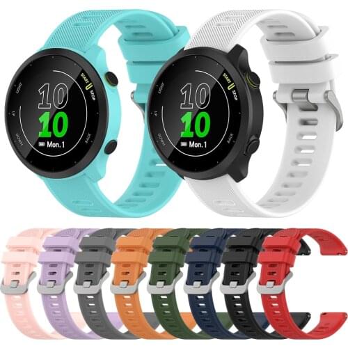 20mm Official style strap For Garmin Forerunner 55 158 Wristband Forerunner 245 645 Music Quick Release Silicone bands Bracelet