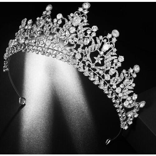 Luxury Crystal Bridal Tiaras Cubic Zircon Crowns Rhinestone Diadem Headband Wedding Hair Accessories Princess Queen Pageant Prom