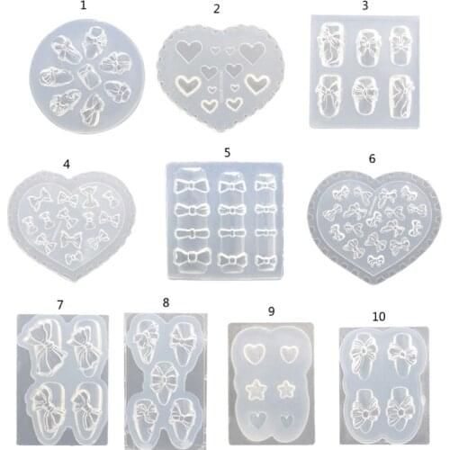 Crystal Epoxy Resin Mold Nail Decorations Casting Silicone Mould DIY Crafts Jewelry Nail Ornaments Making Tool