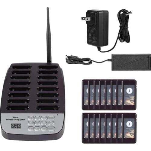 SU-66 Restaurant Wireless Call Pagers system with 16/18 Receivers for Church Nursey Coffee Medical Queue System Table Service