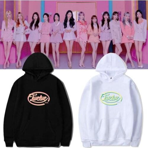 Kpop IZONE Album Twelve hoodies Sweatshirt casual top spring/autumn pullover unisex printing sweater sportwear