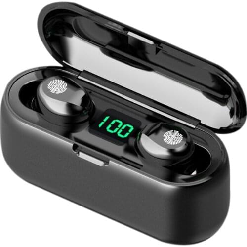 F9 Bluetooth 5.1 Contact Control Wireless Earphone TWS In-Ear Sports Stereo Headset with in Mic Headphones Wireless