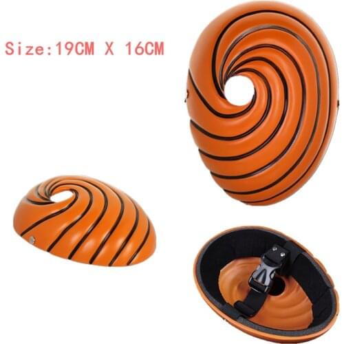 High Quality Anime cosplay Uchiha Madara Mask Cosplay Halloween Props for Masquerade Party Orange mask
