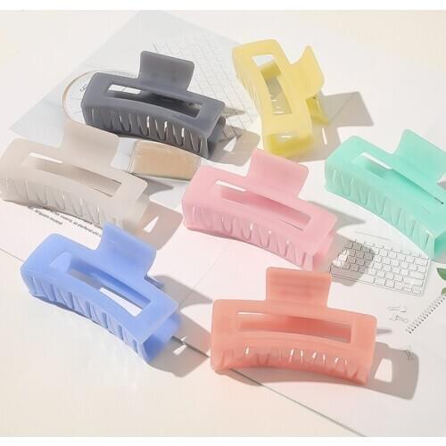 Sweet Korean Butterfly Hair Claws Hair Crab Large Acrylic Hairpins Rectangle Jelly Color Hair Clips Barrettes Hair Accessories