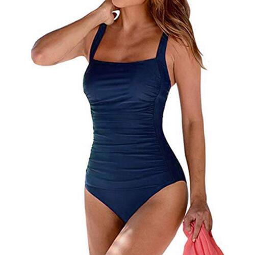 Sexy Plus Size Swimwear Women 2019 One Piece Swimsuit Black Retro Swimming Wear for Bathing Suits monokini maillot de bain femme