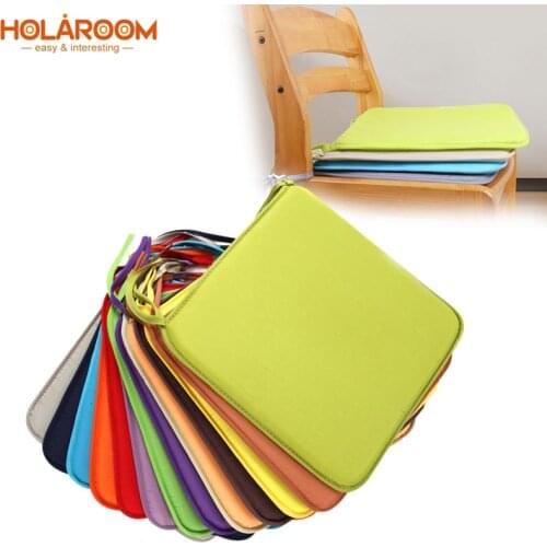 1Pc Candy Colors Cushion Garden Fabric Plain Plain Cushion European Dining Chair Cushion Creative Sofa Fabric Cushion 40*40cm