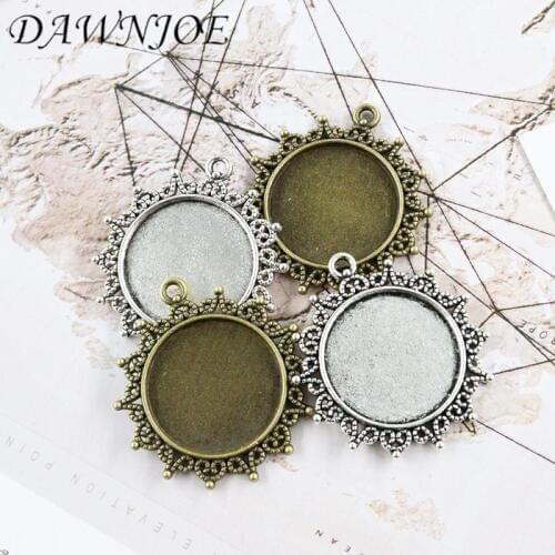 10pcs Sun Lace Gemstonetray Cabochon base Blank Steeing Tray Base Making Necklace Pendant DIY Making Finding