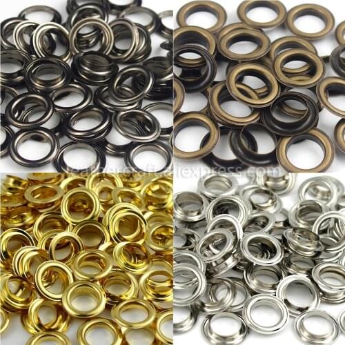 100sets 8mm Brass Eyelet with Washer 600# Leather Craft Repair Grommet Round Eye Rings For Shoes Bag Clothing Leather Belt Hat