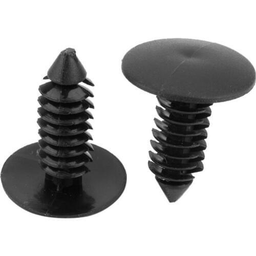 100pcs 7.5mm Hole Plastic Door Rivet Push Clip for Car Black Plastic Rivets Bumper Door Fastener Push Clips