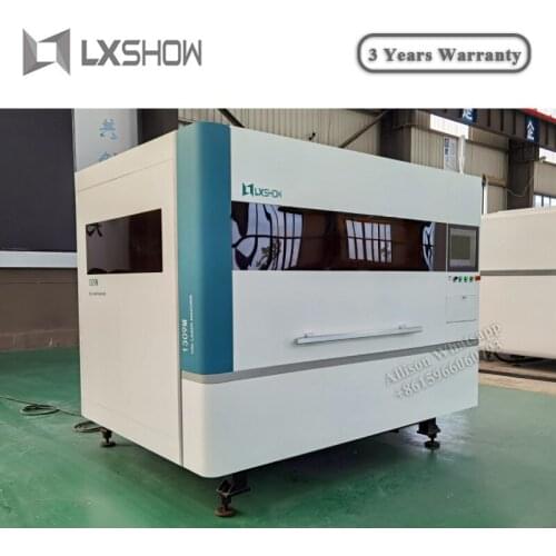 1000W 1500W 2000W Raycus JPT IPG Max metal plate fiber laser cutting machine with protect cover