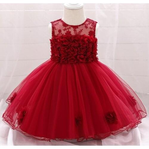 2021 Summer White First Dress For Baby Girl Baptism Lace 2 1 Year Birthday Princess Dresses Flower Party Wedding Toddler Clothes