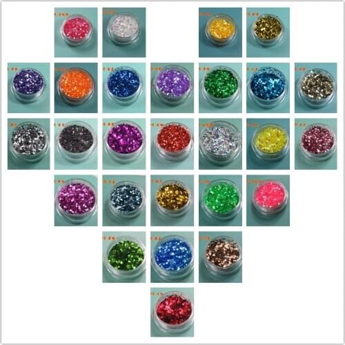 33 Colors Choice 1mm Wholesale Flash Glitter powder DIY Nail art Glitter paillette cosmetics Decoration 500g Glitter Powder