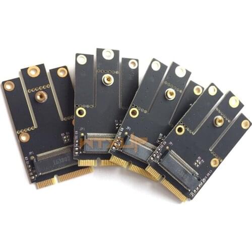 4pcs/lot M.2 NGFF to mini pci-e (pcie+usb) adapter for m.2 wifi bluetooth wireless card for AX210 AX200 AC8265 AC7265 3165AC